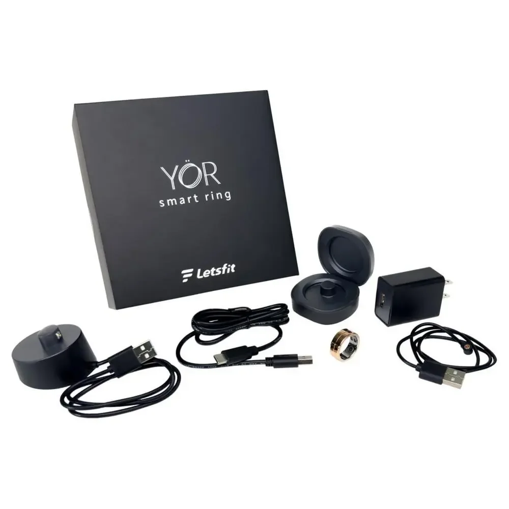YOR Smart Ring VIBE Activity Tracker Size 9 Gold Fitness Running Training